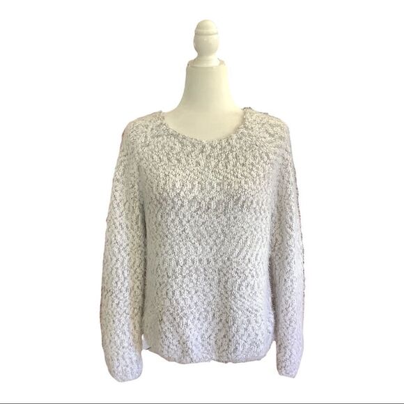 Buffalo David Bitton White &;Gray Knit Pullover Sweater Size L - Picture 1 of 4